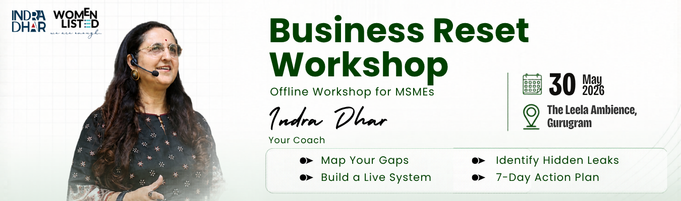 Business Reset Workshop with Indra Dhar