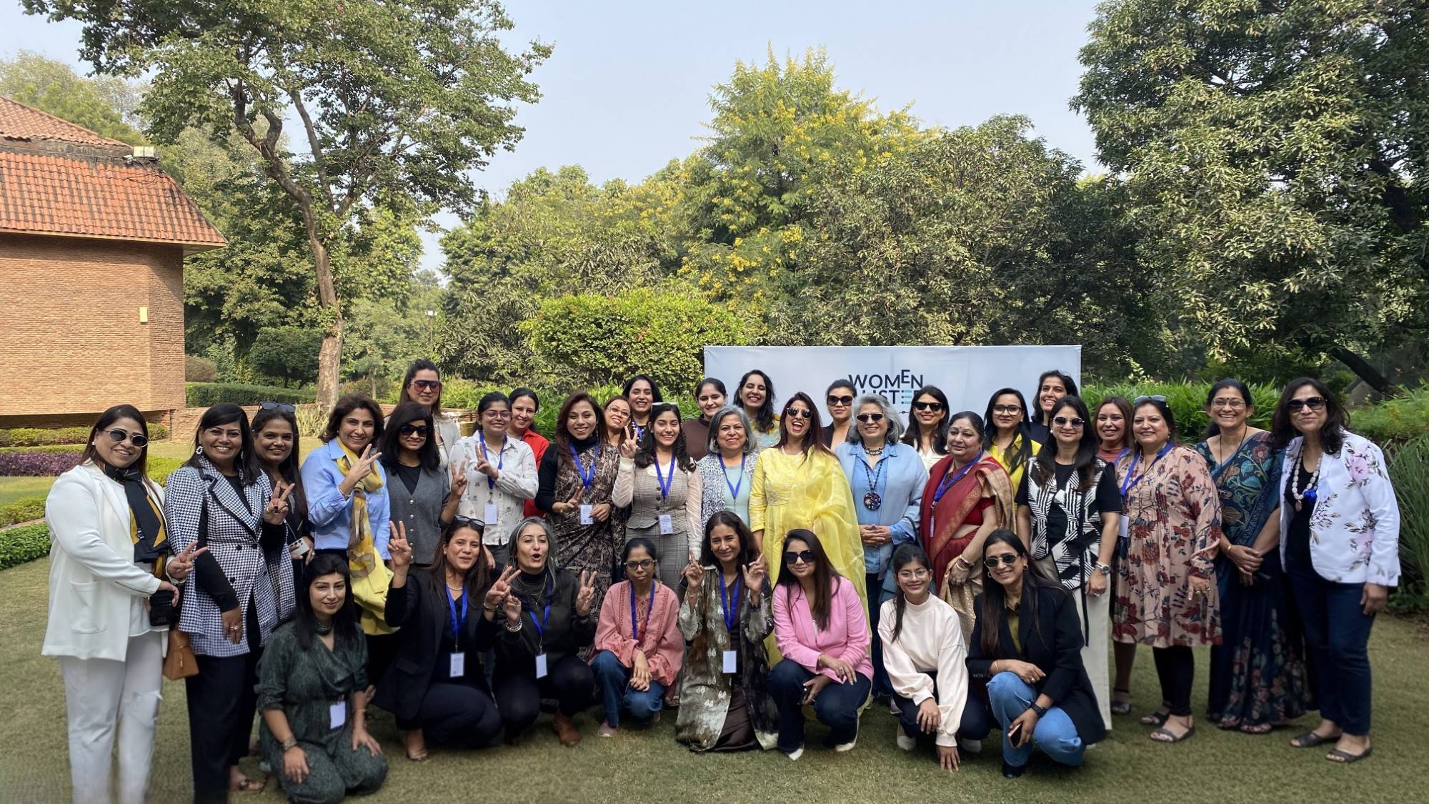 Women connecting at entrepreneur event in India