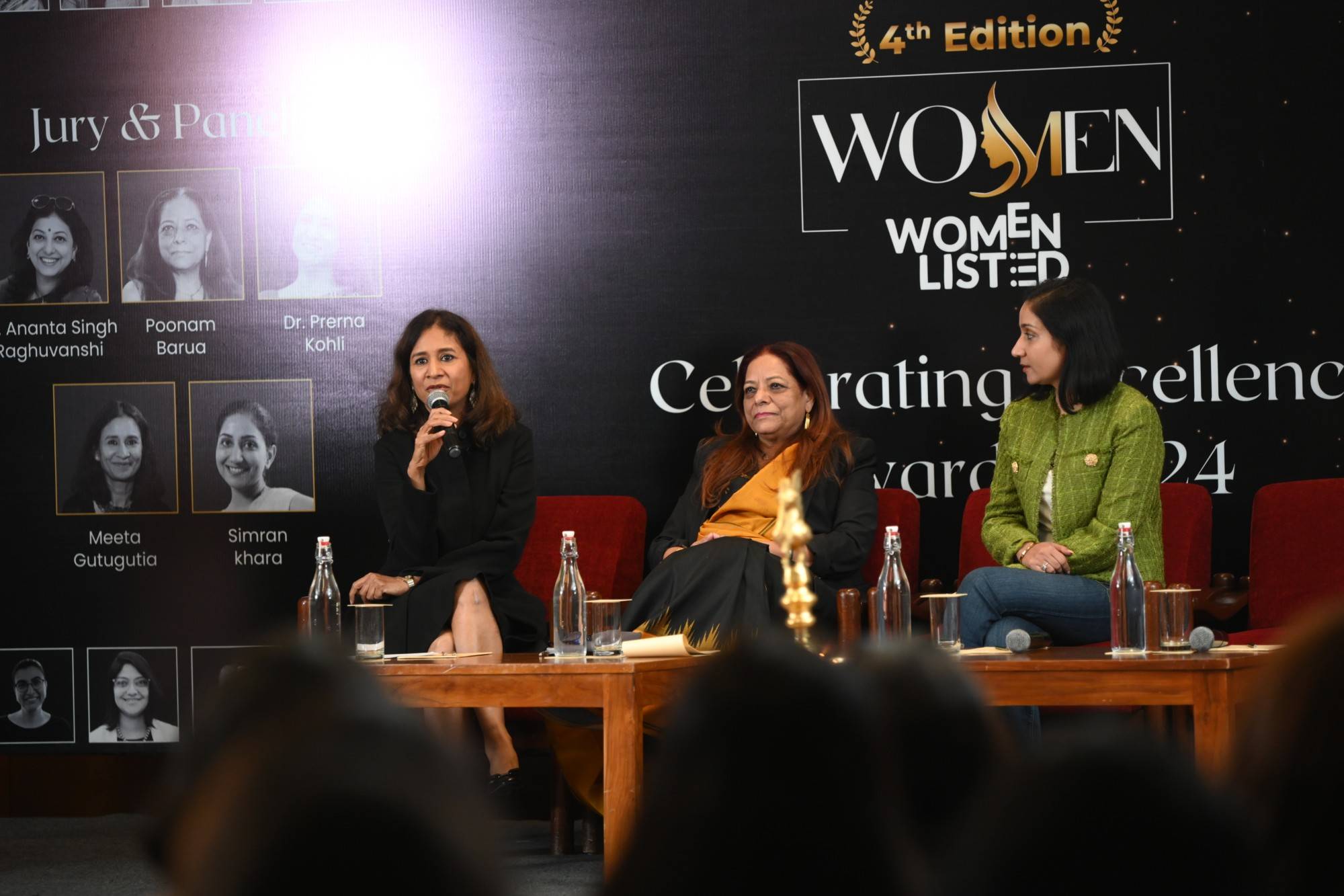 Women founders leadership panel at networking event
